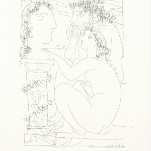 Sculpteur et modèle admirant