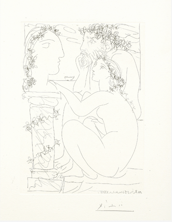 Sculpteur et modèle admirant