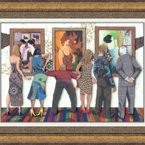 Spectator at Tarkay Exhibition