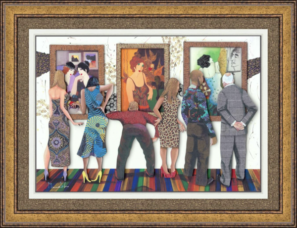 Spectator at Tarkay Exhibition